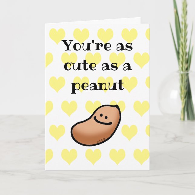 Carte Tu es mignon comme une cacahuète (Devant)