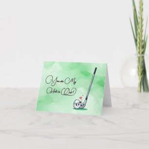 Carte Tu es mon trou en un Mignon Amour de Golf