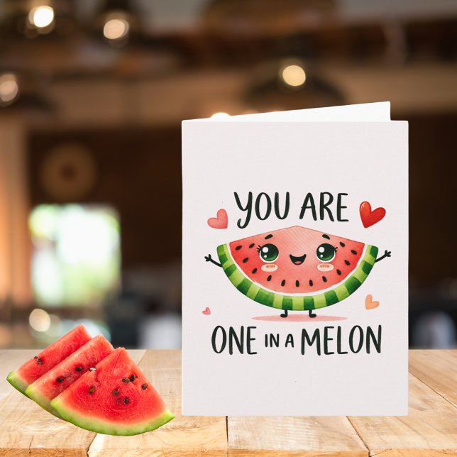 Carte Tu es un dans un melon - Joli pastèque (Créateur téléchargé)