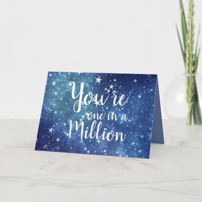 Carte Tu es un dans un million de ciel étoilé (Devant)