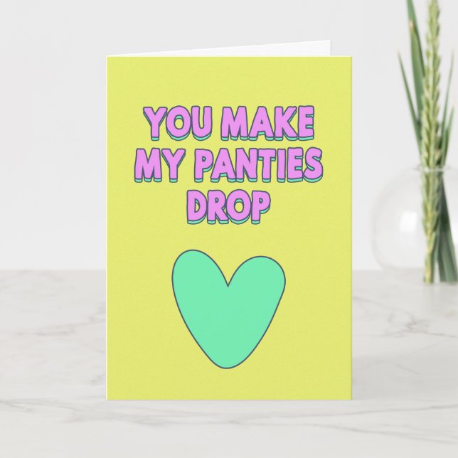 Carte Tu fais tomber ma culotte, confession d'amour  (Devant)