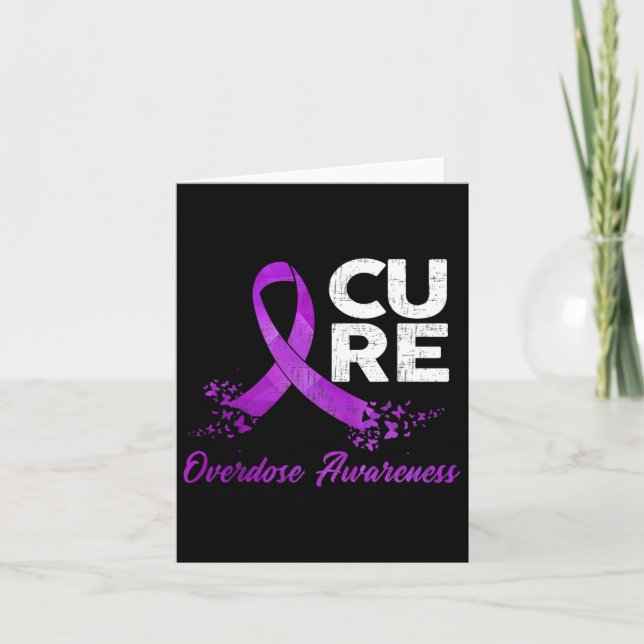 Carte Tu Floral Ruban Surdose Sensibilisation Costume Gu (Devant)