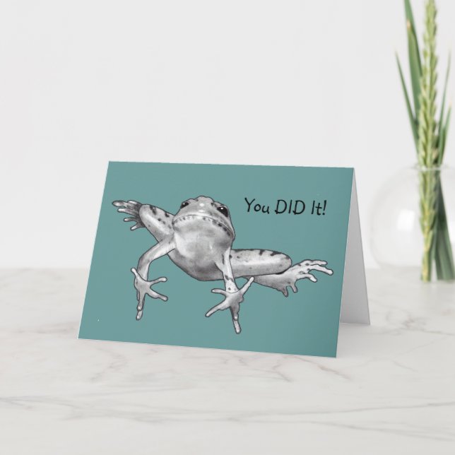 Carte Tu l'as fait ! Grenouille : Graduation (Devant)