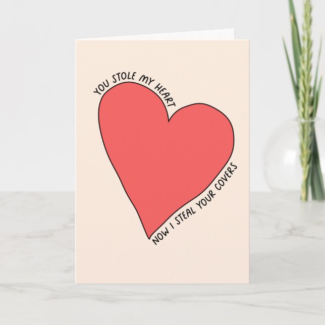 Carte Tu M'As Volé Le Coeur Maintenant Je Tire Tes Couve (Devant)