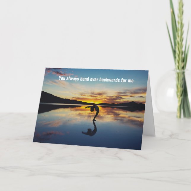 Carte Tu Me Fais Toujours Tourner À L'Arrière - Merci (Devant)