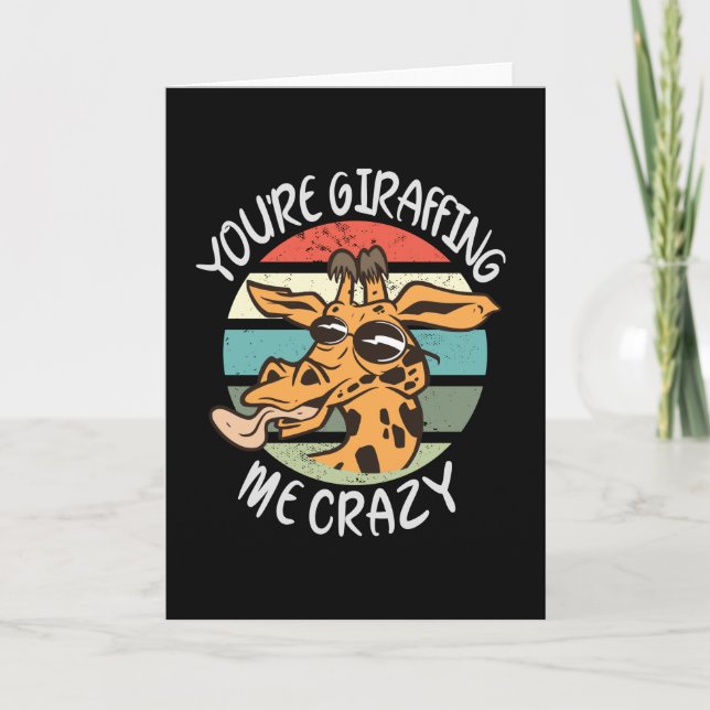Carte Tu me girafes fou (Devant)
