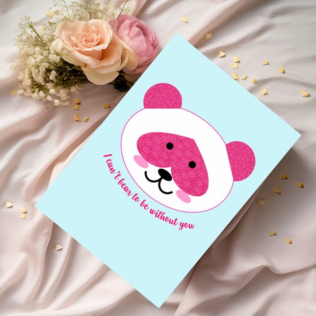 Carte Tu Me Manques Panda Rose (Créateur téléchargé)