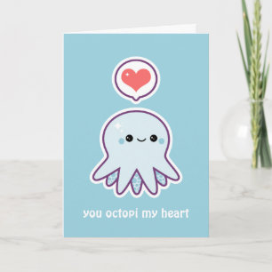 Carte Tu Octopis mon coeur