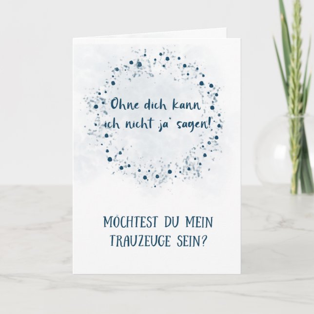 Carte - tu veux être mon témoin à un marriage (Devant)