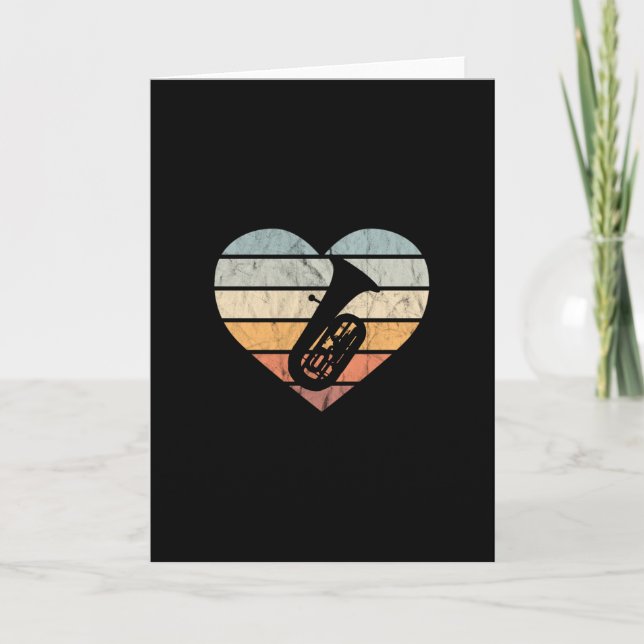 Carte Tuba Player Tubist Aime Jouer Tuba En Orchestre (Devant)
