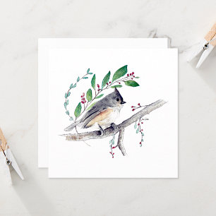 Carte Tufé Titmouse Oiseau Art