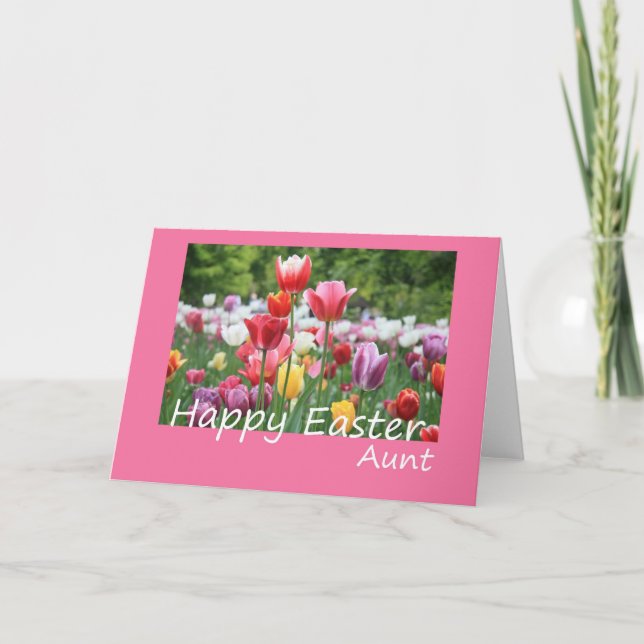 Carte Tulip de Pâques Tante Joyeuse (Devant)