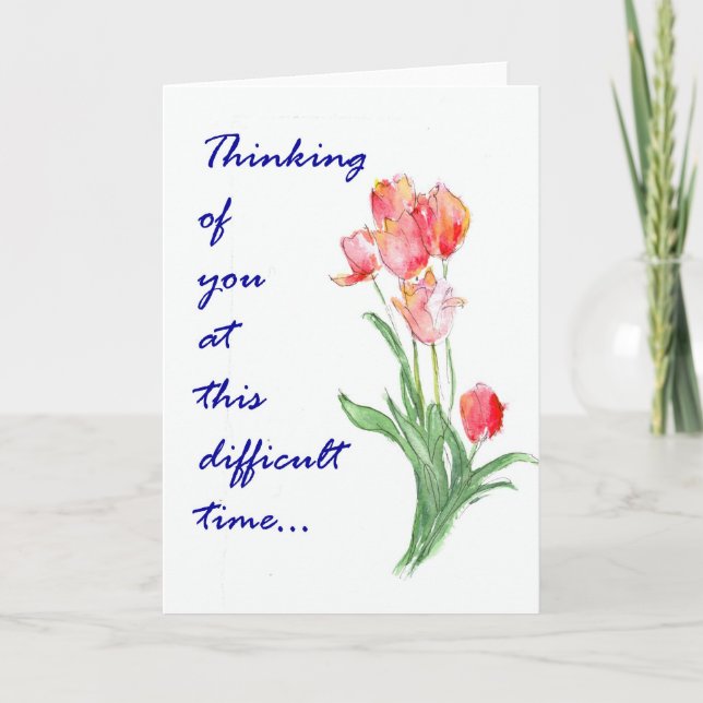 Carte Tulip Sympathy (Devant)