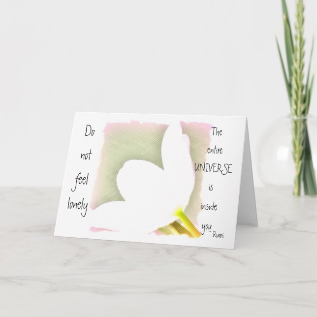 Carte Tulipe de citation de Rumi (Devant)