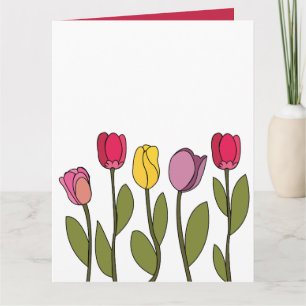Carte Tulipe florale colorée
