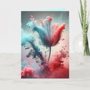 Carte Tulipe fumée Abstraite pour l'anniversaire