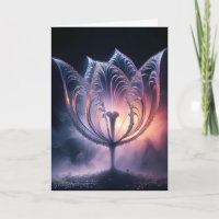 Tulipe illuminée avec gouttes de pluie pour l'anni