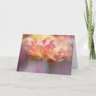 Carte Tulipe rose frangée