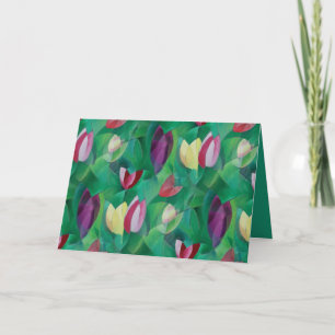 Carte Tulipes Colorées