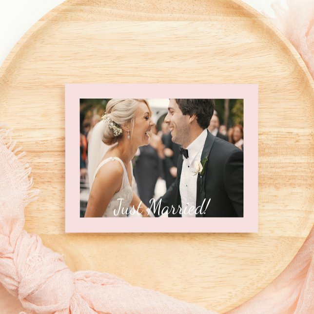 Carte Tulipes Roses Douces Juste Mariées (Créateur téléchargé)