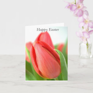 Carte Tulipes roses joyeuses Pâques