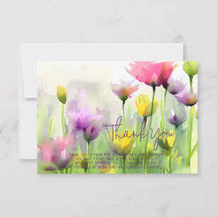 Carte Tulips aquarelle personnalisables