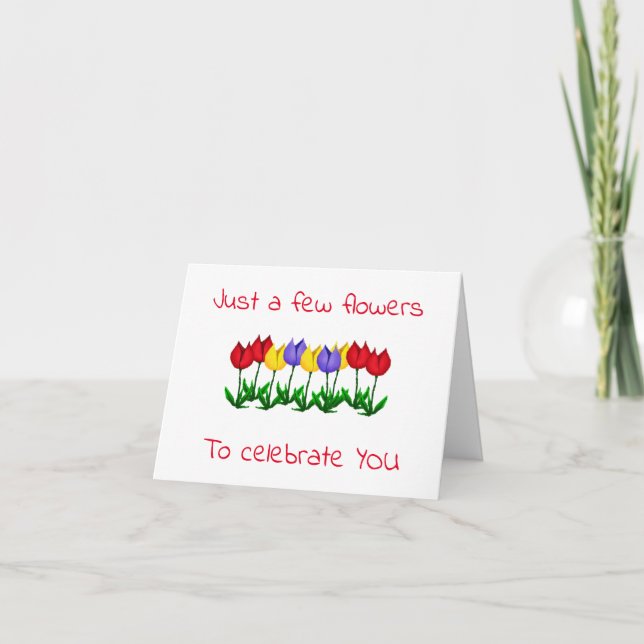 CARTE ***TULIPS ET SOUHAITS SPÉCIAUX*** POUR VOTRE ANNIV (Devant)