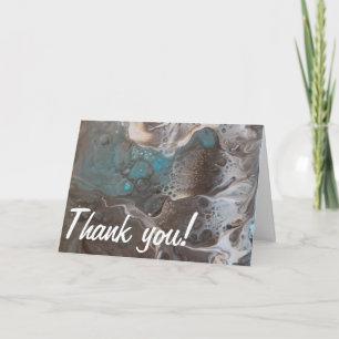 Carte "Turbulent turquoise mocha whip" merci