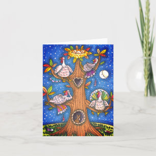 Carte TURQUIE ARBRE, GRÂCE À DES GOBBLEURS AMUSANTS, Vid