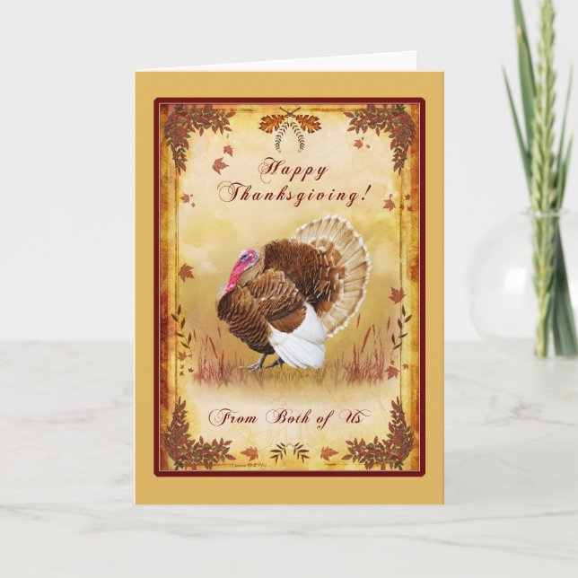 Carte Turquie Bon thanksgiving des deux Etats-Unis (Devant)