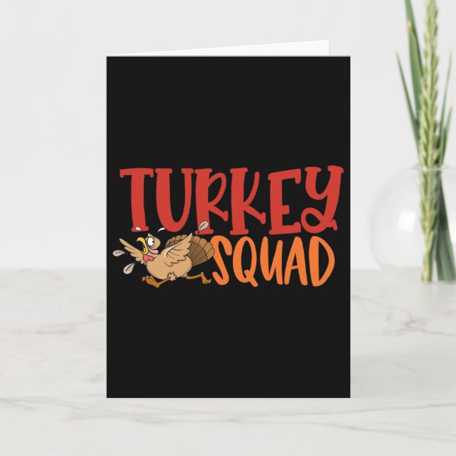 Carte Turquie Trot Squad Drôle Thanksgiving Match (Devant)
