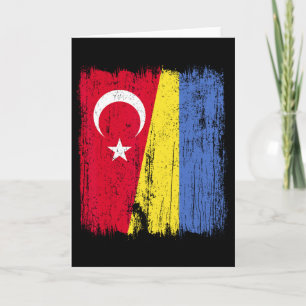 Carte Turquie Ukraine Demi-drapeau Patrimoine turc ukrai
