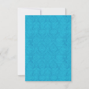 Carte Turquoise Bleu Embossé Look Mariage Damask do-it-y