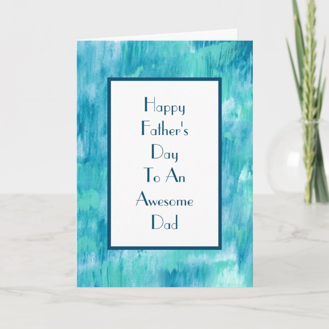 Carte Turquoise Turquoise Abstrait (Devant)