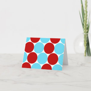 Carte Turquoise Turquoise Rouge Gros Pois Motifs Cadeaux