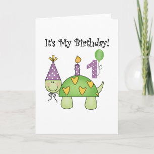 Carte Turtle Premier Anniversaire Tshirts et cadeaux