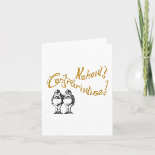 Carte Tweedledum et Tweedledee Citation avec image