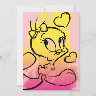 Carte TWEETY™ Avec des cœurs