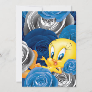 Carte TWEETY™ avec des roses