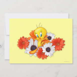 Carte TWEETY™ avec marguerites