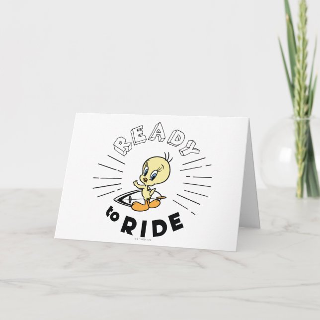 Carte TWEETY™ Surfboard - Prêt à rouler (Devant)