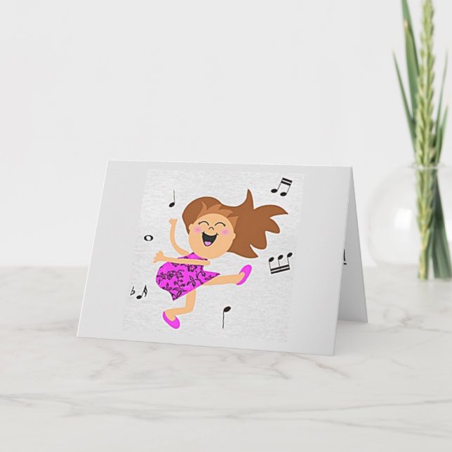 CARTE **TWIN** "ANNIVERSAIRE MUTUEL"=BONNE DANSE POUR MO (Devant)
