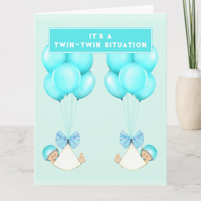 Carte Twin Boys Félicats (Devant)
