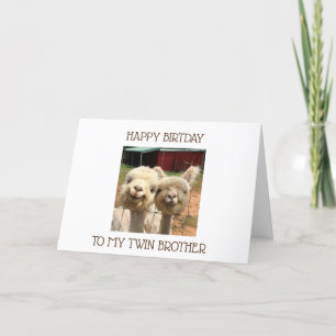 CARTE **TWIN BROTHER** PARTAGER LES ANNIVERSEMENTS EST G