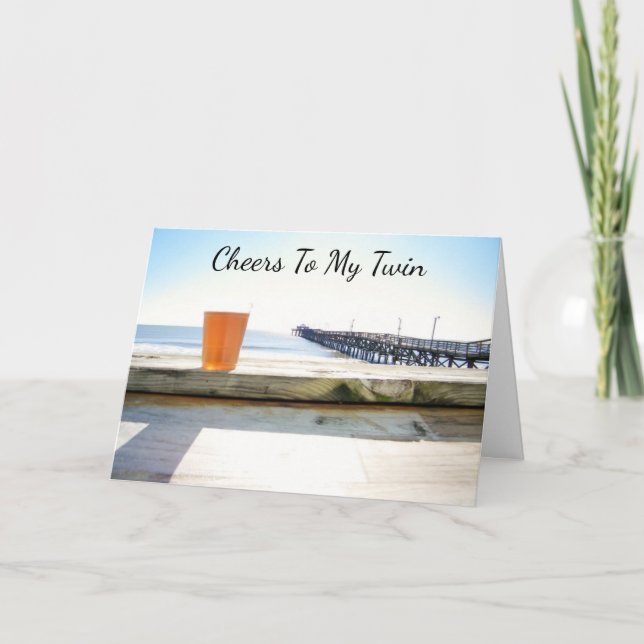 CARTE ***TWIN*** "CHEERS ON YOUR BANTHDAY" (Devant)