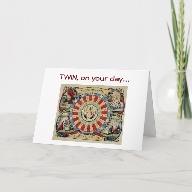 CARTE *TWIN* JE PRÉDITS QUE "VOUS" AURA UN ANNIVERSAIRE  (Devant)