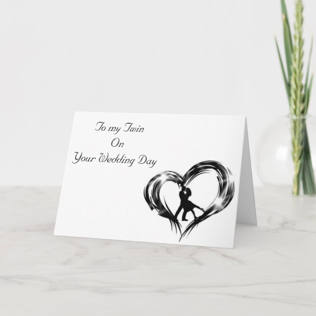 CARTE TWIN-ON VOTRE COUPLE DE MARIAGE DANSANT LA JOURNÉE (Devant)