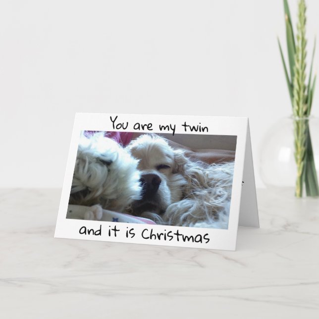 CARTE ***TWIN*** SOUHAITÉ LE MEILLEUR NOËL JAMAIS (Devant)