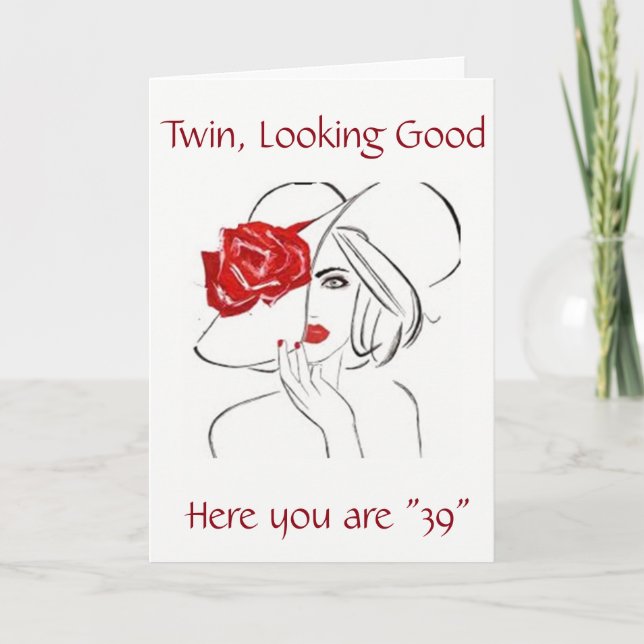 CARTE ***TWIN*** TURNING **39** CÉLÉBRER VOTRE ANNIVERSA (Devant)