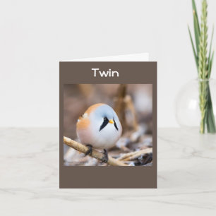 CARTE **TWIN** TWEETING HAPPY BANTHDAN CARD